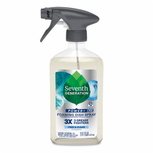 Seventh Generation Power+ Foaming Dish Spray Dishwashing Soap Free & Clear Perspective: back