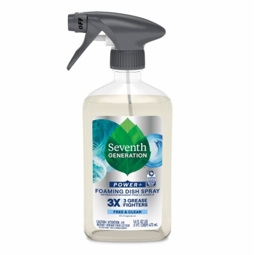 Seventh Generation Power+ Foaming Dish Spray Dishwashing Soap Free & Clear Perspective: back