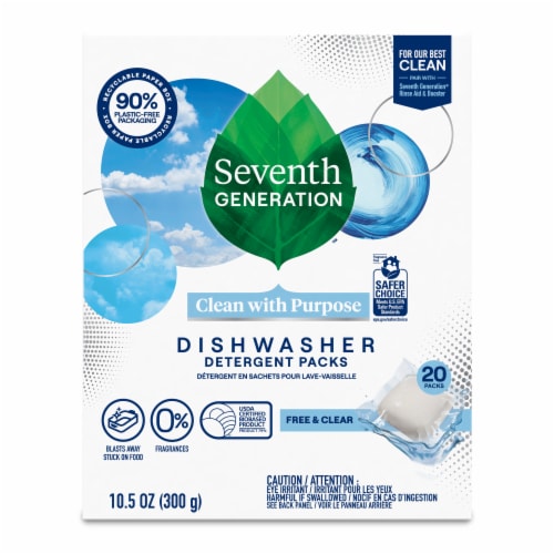 Seventh Generation Free & Clear Dishwasher Detergent Packs Perspective: back