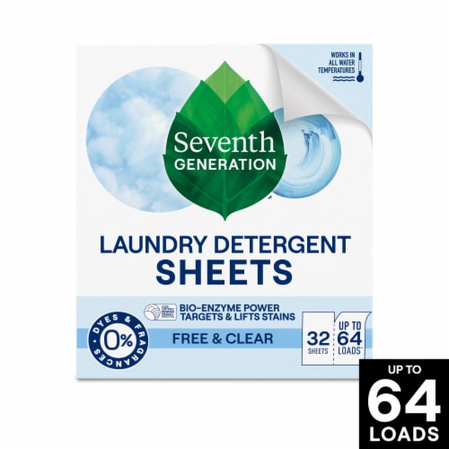 Seventh Generation Laundry Detergent Sheets Free and Clear Perspective: back