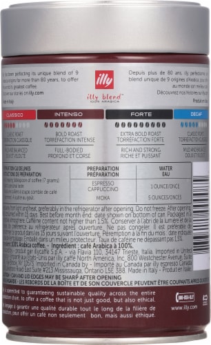 Illy Caffè Dark Roast Ground Espresso Coffee Perspective: back