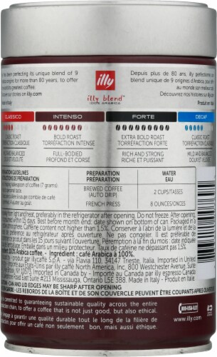 Illy Caffè Intenso Dark Roast Ground Coffee Perspective: back
