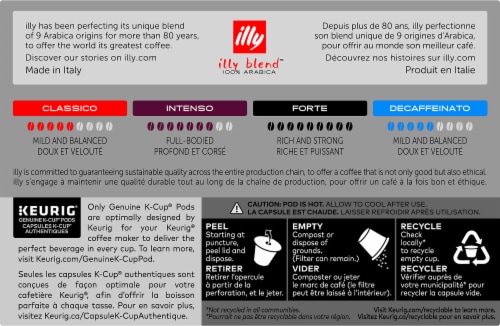 Illy® Caffè Forte Extra Dark Roast K-Cup Coffee Pods Perspective: back