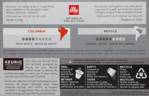 Illy Caffè Colombia Arabica Selection K-Cup Coffee Pods Perspective: back