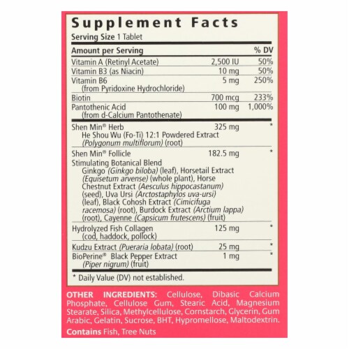 Shen Min Hair Regrowth Advanced Women's Formula, 60 Tablets Perspective: back