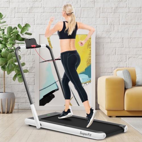 SuperFit 2.25HP 2 in 1 Folding Under Desk Treadmill W Remote Control APP Single Display Scr 2.25HP Jay C Food Stores