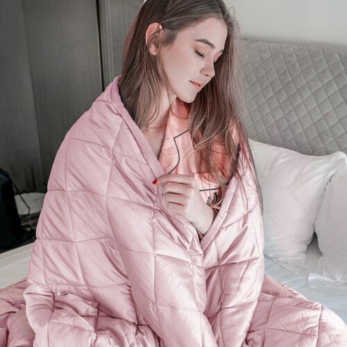 Costway 10lbs Heavy Weighted Blanket 3 Piece Set w Hot Cold Duvet Covers 41 x60 Pink 1 unit Harris Teeter