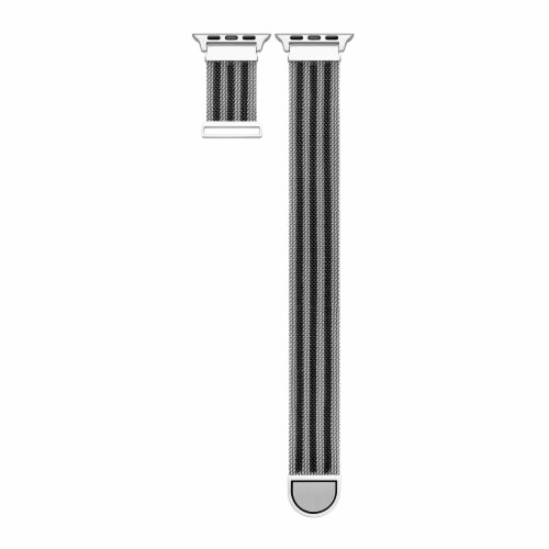 Infinity Bi-Color Silver/Black Band for Apple Watch Series 1,2,3,4,5,6 & SE - Size 38mm/40mm Perspective: back