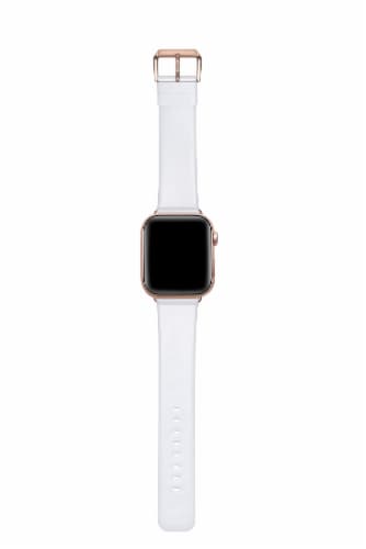 White Patent Band & Bracelet Bundle for Apple Watch Series 1,2,3,4,5,6 & SE -  Size 38mm/40mm Perspective: back