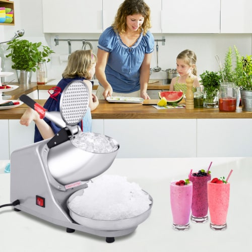 Costway Electric Ice Crusher Shaver Machine Snow Cone Maker Shaved Ice 143 lbs Perspective: back