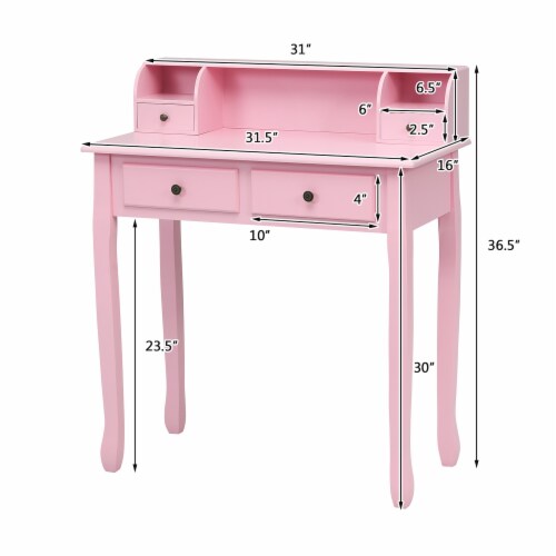 Costway Writing Desk Makeup Vanity Table Home Office Computer Desk