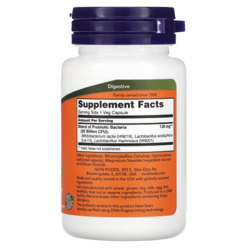 NOW Foods Woman's Probiotic 20 Billion - 50 Veg Capsules Perspective: back