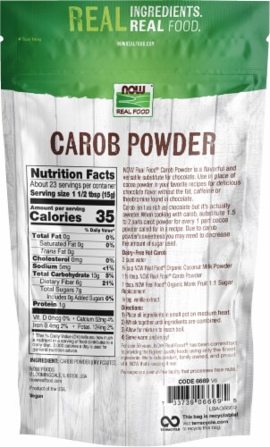 NOW® Real Food Carob Powder Perspective: back