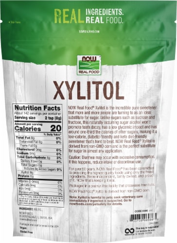 NOW® Real Food Xylitol Perspective: back