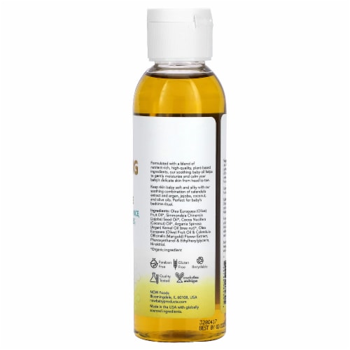 NOW® Baby Fragramce=Free Soothing Baby Oil Perspective: back