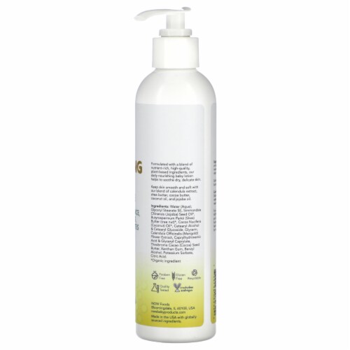 NOW Foods Baby Nourishing Lotion Fragrance Free - 8 fl oz (237 ml) Perspective: back