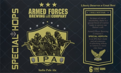 Armed Forces Brewing Company Special Hop IPA Perspective: back