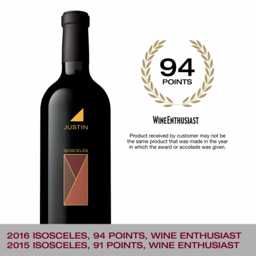 Justin Isosceles  California Red Wine Perspective: back