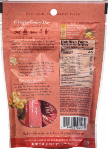 The Ginger People® Gin Gins Chewy Ginger Apple Candy Perspective: back