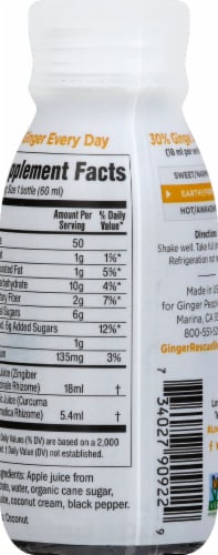 The Ginger People® Wild Turmeric Ginger Rescue® Ginger Shots Perspective: back