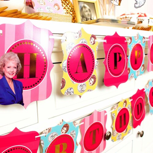 Prime Party Golden Girls Jointed Birthday Banner Perspective: back