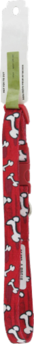 Alliance Red Bones Small/Medium Dog Collar Perspective: back