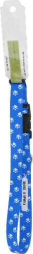 Allicance Blue Paw Print Small Dog Collar Perspective: back
