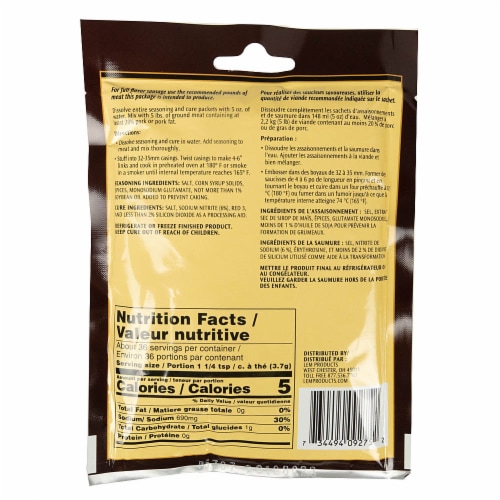 Bratwurst Cured Sausage Seasoning 4.7 oz Seasons 5 lbs of Meat Backwoods 9275 Perspective: back