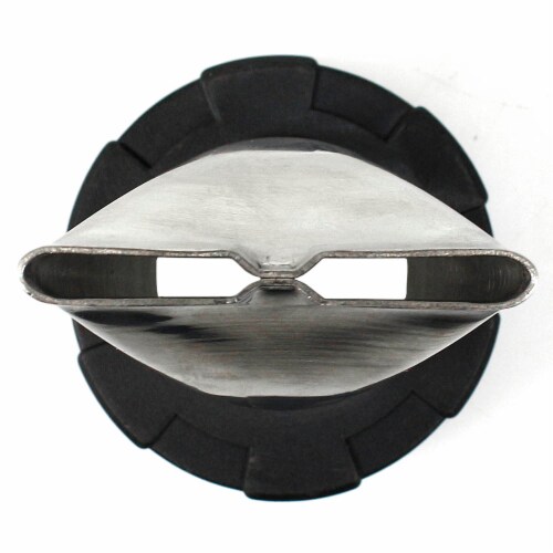 LEM Jerky Cannon Double Slotted Jerky Nozzle 1 3/16 x 3/16 Stainless Steel 468A Perspective: back
