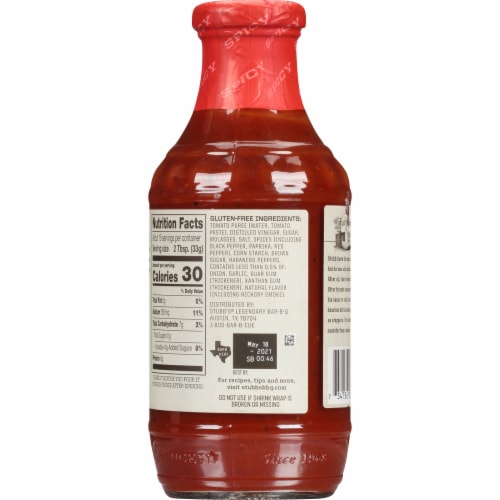 Stubb's® Spicy Bar-B-Q Sauce Perspective: back