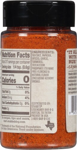 Stubb's® BBQ Rub Perspective: back