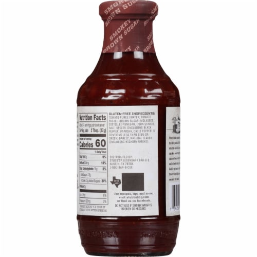 Stubb's Smokey Brown Sugar BBQ Sauce Perspective: back