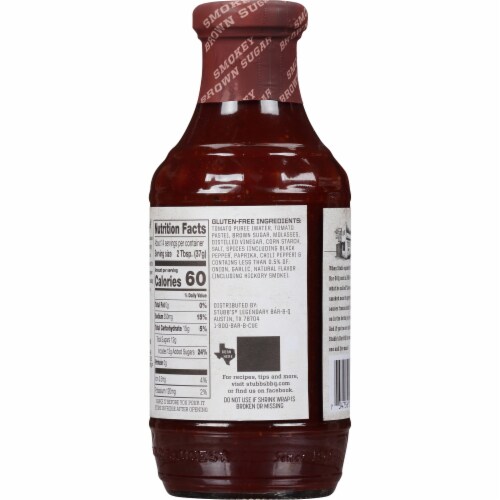 Stubb's® Smokey Brown Sugar Bar-B-Q Sauce Perspective: back
