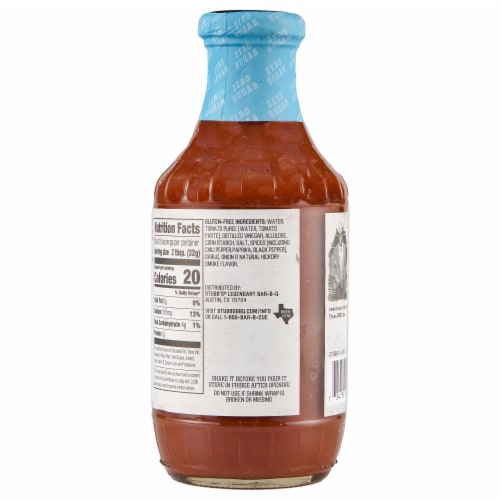 Stubb's Simply Sweet Reduced Sugar BBQ Sauce Perspective: back