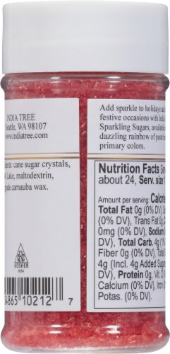 India Tree Holiday Red Sparkling Sugar Perspective: back