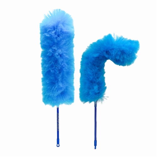 Kitchen + Home Large Static Duster - 27 Inch Electrostatic Feather Duster - Sapphire Perspective: back