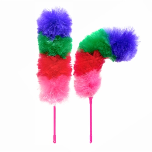 Kitchen + Home Large Static Duster - 27 Inch Electrostatic Feather Duster - Peacock Perspective: back