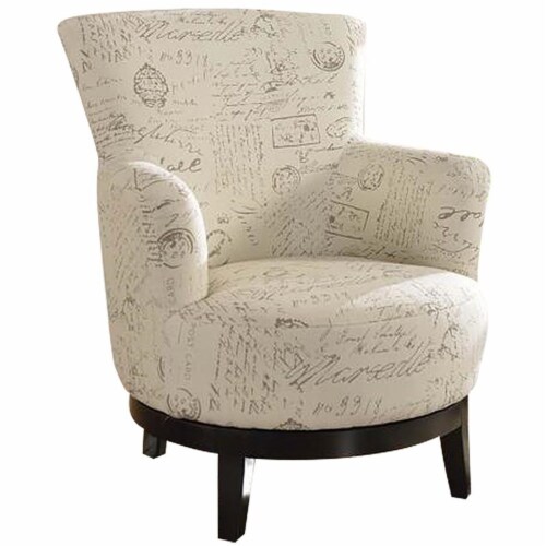 Patterned swivel accent chair deals