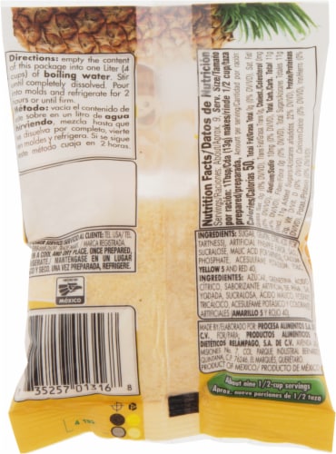 D'Gari™ Pineapple Gelatin Dessert Mix Perspective: back