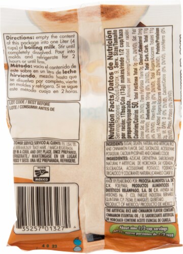 D'Gari™ Rice & Cinnamon Horchata Gelatin Dessert Mix Perspective: back