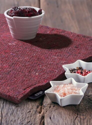 ETHICA Recycled square felt trivets – Set of 4 Perspective: back