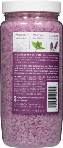 Village Naturals Aches + Pains Nighttime Relief Mineral Bath Soak Perspective: back