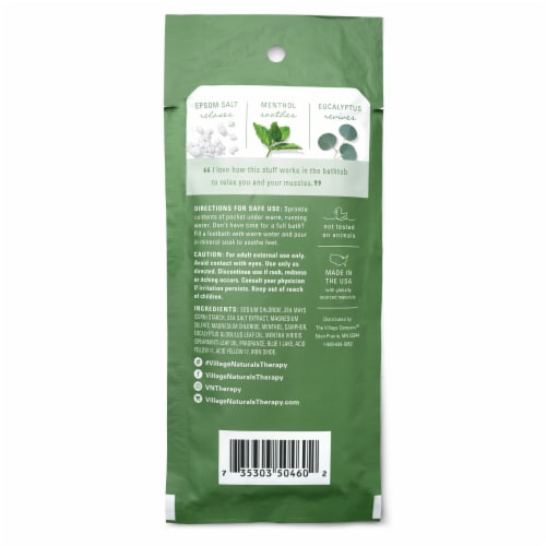 Village Naturals Therapy® Muscle Relief Concentrated Mineral Bath Soak Perspective: back
