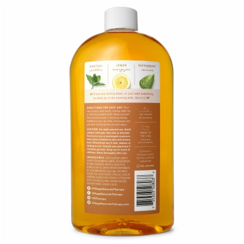 Village Naturals Therapy® Cold & Allergy Lemon Mint Relief Bubble Bath Perspective: back
