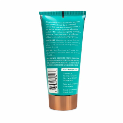 Hallu Glisten Sea Salt Citrus Mermaid Scrub Perspective: back