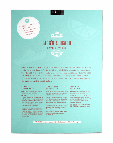Hallu Life's A Beach Bath Gift Set Perspective: back