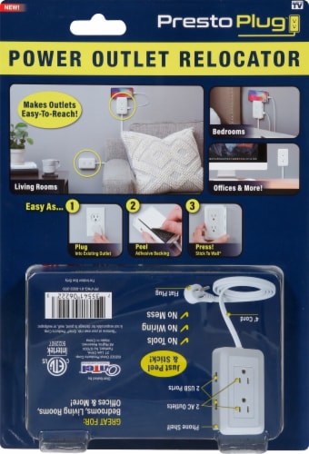 As Seen On TV Presto Plug Outlet Extender Perspective: back