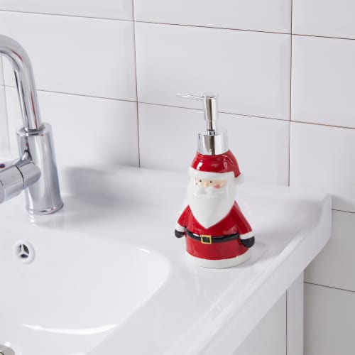 VCNY Holiday Santa Ceramic Lotion Pump Perspective: back