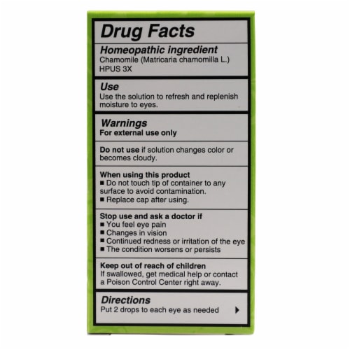 Manzanilla Sophia™ Chamomile Herbal Eye Drops Perspective: back