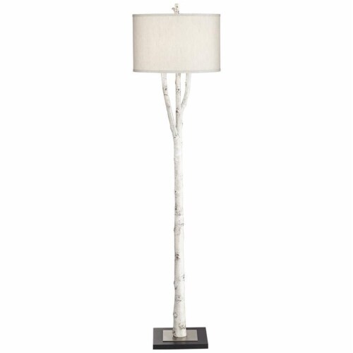 Pacific Coast Lighting White Forest Birch Branch Metal Floor Lamp in Natural Perspective: back